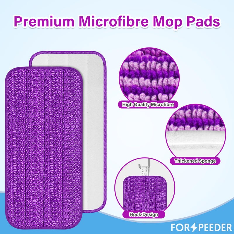 FORSPEEDER Reusable Mop Pads for Swiffer WetJet, Wet Pads Refills for 12'' Spray Mop, Microfiber Refill Machine Washable Up to 100+ Floor Cleaning for All Kinds of Floor Types, 7 Pack - Image 3